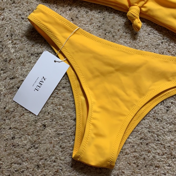NWT ZAFUL Yellow Bikini- Size Small - Picture 2 of 6